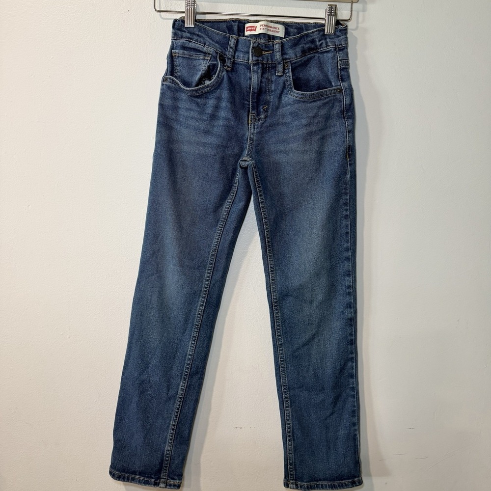 Levi's 514 Boys Size 10 Blue Adjustable Waist Straight Leg Denim Jeans